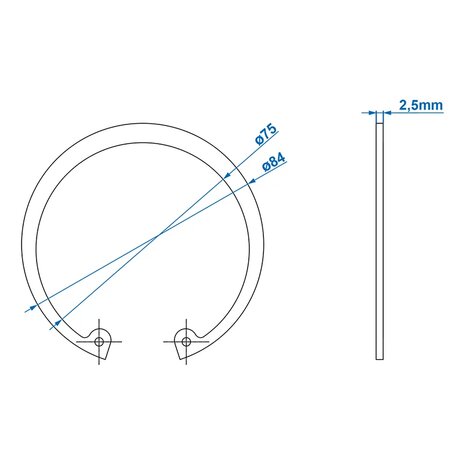 Anello Seeger diametro 80 mm x10 pezzi