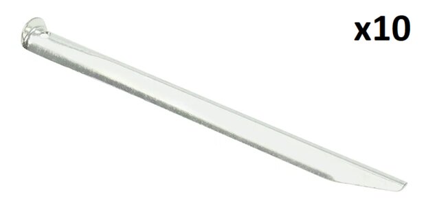 Picchetto tenda 22 cm in alluminio semi-rotondo x10 pezzi