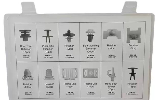 Assortimento clip rivestimento Audi – 160 pezzi