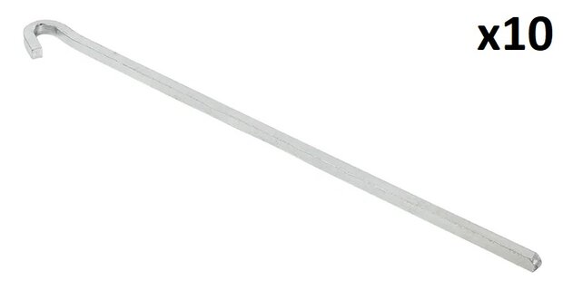 Picchetto da roccia 30 cm in metallo quadrato x10 pezzi