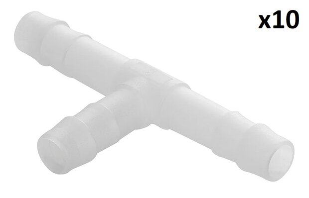 Raccordo a T per tubo 8 mm x10 pezzi