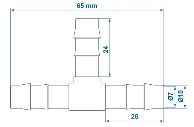 Raccordo a T per tubo 10 mm x10 pezzi