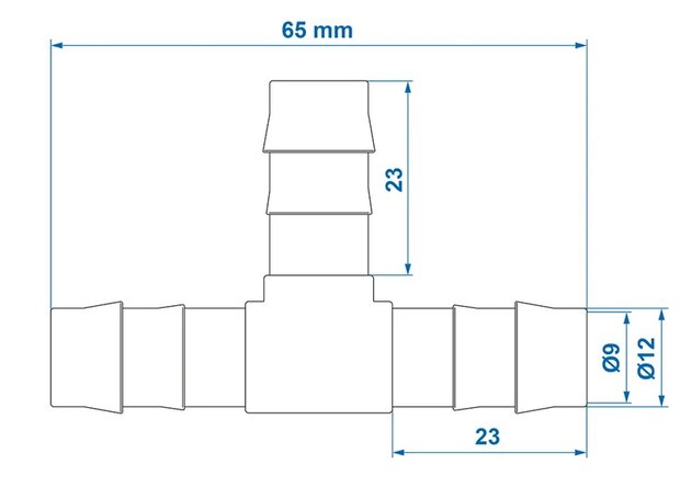 Raccordo a T per tubo 12 mm x10 pezzi