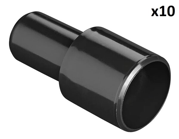 Adattatore per tubo di scarico dia 28 mm a dia 19 mm PE nero x5 pezzi