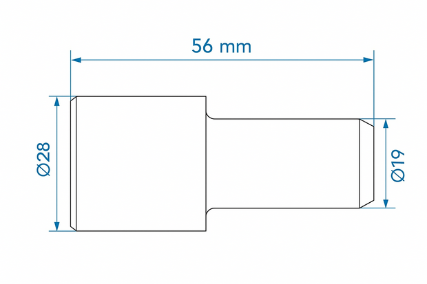 Adattatore per tubo di scarico dia 28 mm a dia 19 mm PE nero x5 pezzi