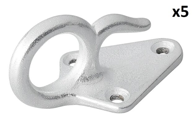 Gancio in metallo con occhiello 70 x 40 mm x5 pezzi