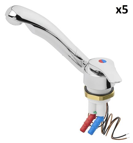 Miscelatore in ceramica Samba diametro 39 mm cromo x5 pezzi
