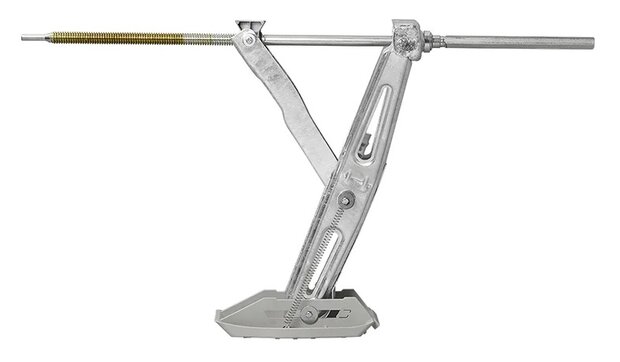Supporto angolare per caravan 1000 kg 605 x 280 mm H: 470 mm con piede stabilizzante e meccanismo di estensione prolungato