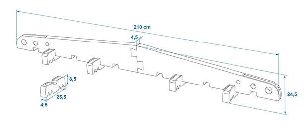 Distanziale per telo di copertura tetto caravan/camper