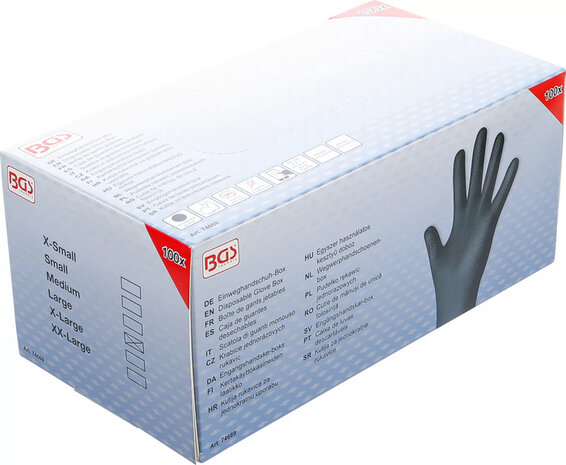 Scatola di guanti monouso nitrile con extra presa tg. L 100 pz
