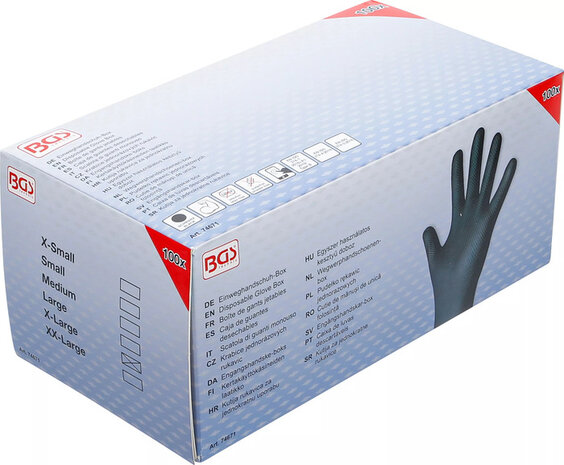 Scatola di guanti monouso nitrile con extra presa tg. XL 100 pz