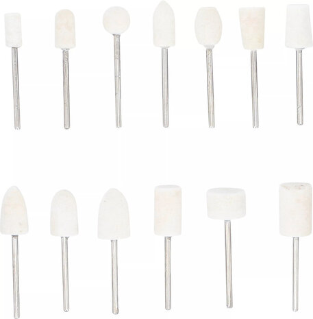 Assortimento punte per lucidare 13 pz