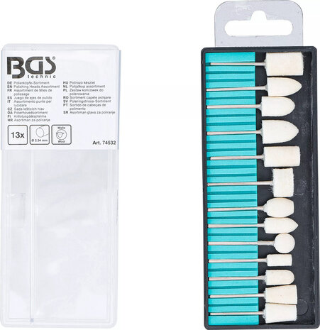 Assortimento punte per lucidare 13 pz