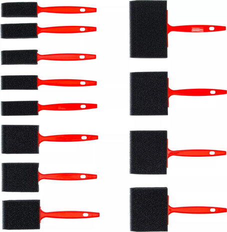 Set di spazzole in schiuma / spugna 12 pz