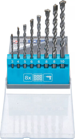 Serie di punte da muro 3 - 10 mm 8 pz