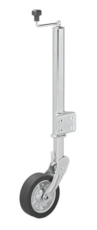 Ruotino di manovra 570/60 mm con cerchio in metallo grande e gomma 220 x 65 mm, pieghevole 300 kg