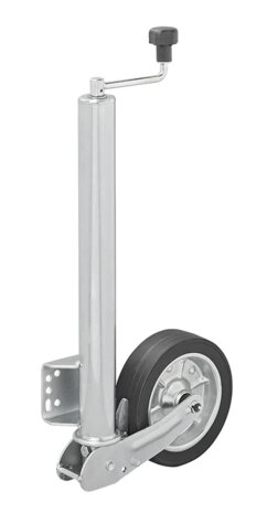 Ruotino di manovra 570/60 mm con cerchio in metallo grande e gomma 220 x 65 mm, pieghevole 300 kg