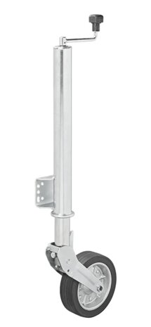 Ruotino di manovra 570/60 mm con grande cerchio in metallo e gomma 220 x 65 mm, pieghevole 500 kg