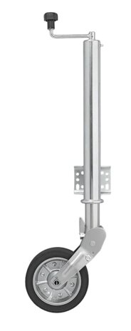 Ruotino di manovra 570/60 mm con grande cerchio in metallo e gomma 220 x 65 mm, pieghevole 500 kg