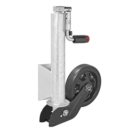 Ruota jockey 73 mm cerchio in metallo con pneumatico in gomma 260 x 65 mm pieghevole