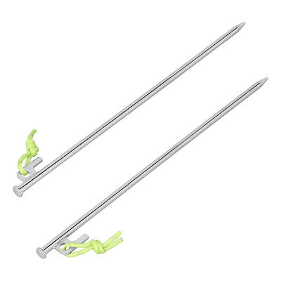 Picchetto da roccia 40 cm in acciaio zincato con gancio a P Heavy Duty – set di 6 pezzi