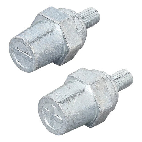 Set poli batteria avvitabili (+) e (-) in zinco M8