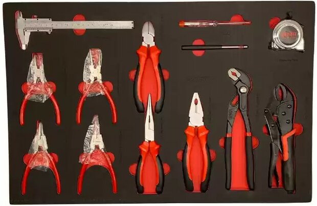 Carrello portautensili da 344 pezzi con piano in legno