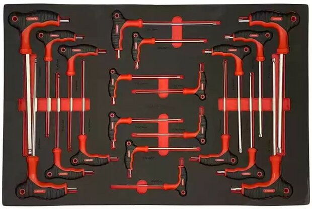 Carrello portautensili da 344 pezzi con piano in legno