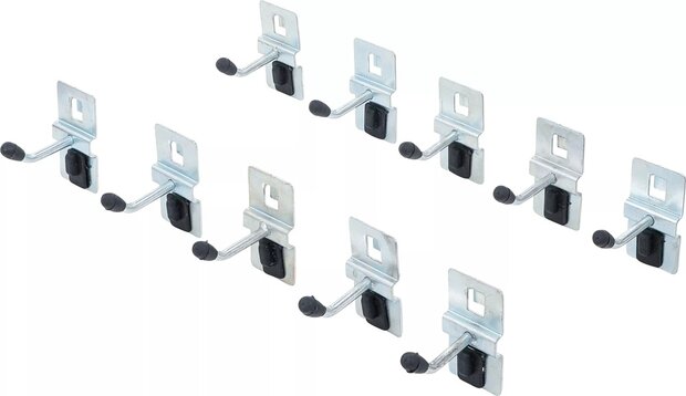 Serie di ganci singoli 40 mm per sistema a parete 10 pz