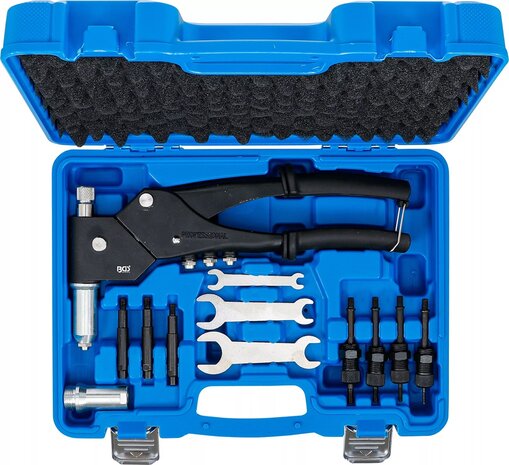 Serie di rivettatrici per rivetti standard, dadi e gambi per rivetti