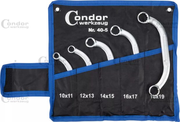 Set chiavi a stella per spazi ristretti (mezzaluna) 5 pezzi 10&ndash;19 mm