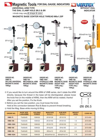 Supporto magnetico con supporto 75 x 60 x 80