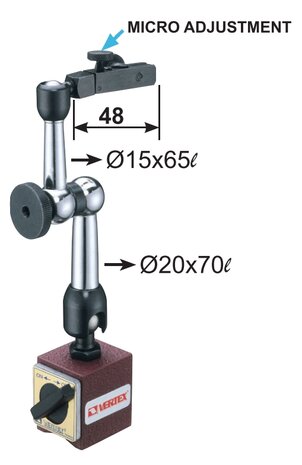 Base magnetica forza di serraggio 30 kg