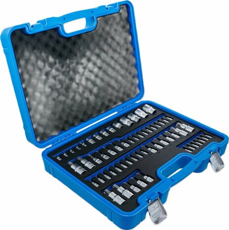 Serie di inserti e bussole profilo a E / profilo a T (per Torx) / profilo a T (per Torx) con alesatura / profilo a TP (per Torx Plus) 60 pz