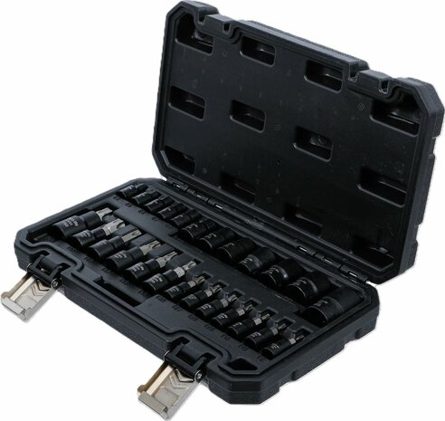 Set chiavi a bussola (1/4), (3/8), (1/2) profilo a E/T (per Torx) 25 pz