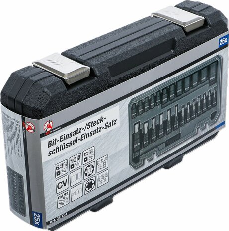 Set chiavi a bussola (1/4), (3/8), (1/2) profilo a E/T (per Torx) 25 pz