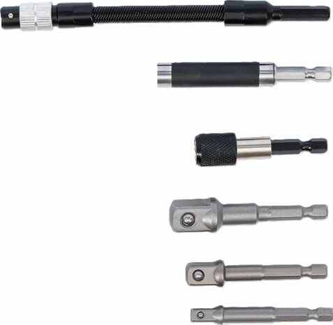 Set di adattatori e prolunghe per trapani 6 pz