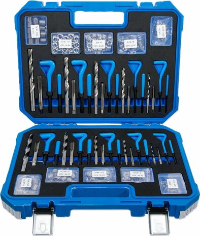 Kit di riparazione per filetti Metrico / Dimensioni in pollici M5 - M12 1/4 - 1/2 320 pz