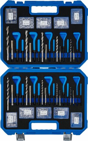 Kit di riparazione per filetti Metrico / Dimensioni in pollici M5 - M12 1/4 - 1/2 320 pz