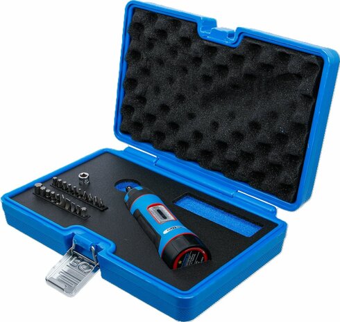 Serie di cacciavite dinamometrico compatto con serie di inserti (1/4) 1 - 8 Nm 22 pz