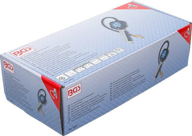 Manometro pneumatico per gonfiaggio gomme digitale 0 - 16 bar