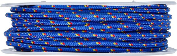 Corda in plastica / Corda multiuso 4 mm x 20 m blu / giallo / rosso