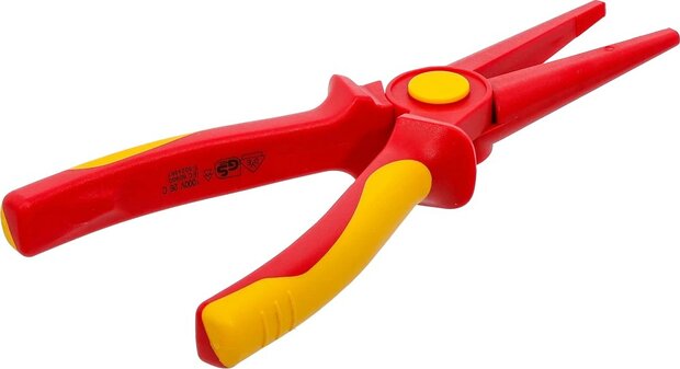 Pinza a becco tondo-piatto in plastica con isolamento di protezione 230 mm