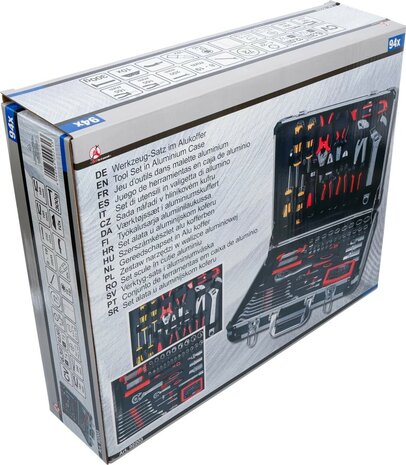 Set di utensili in valigetta di allumino 94 pz