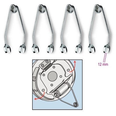 Clip di bloccaggio per cilindri dei freni 4 pezzi