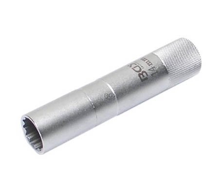 Bussola per candele con magnete, poligonale, lunga (3/8) 14 mm