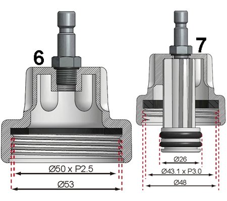 Set per test pressione sistemi di raffreddamento 18 pz