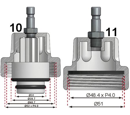 Set per test pressione sistemi di raffreddamento 18 pz