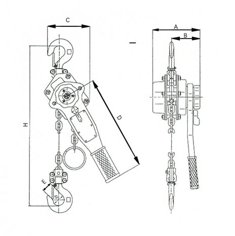 Paranco a catena 1,5 ton -1 5m