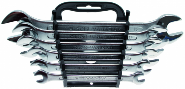 Serie di chiavi combinate anello-forchetta 6 x 7 - 17 x 19 mm 6 pz